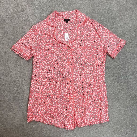 Cosabella Women’s Medium Pink Floral Short Sleeve Pajama Top Sleepwear NWT - Picture 1 of 5